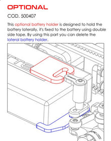 500407 Carbon Fiber Battery Holder-Option Part