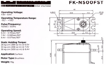 Nitro Pro FK-N500FST 1:8 Scale Servo